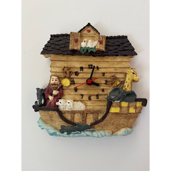 Noah’s Ark Vintage 1995 Table Top Clock Battery Operated - Picture 7 of 8